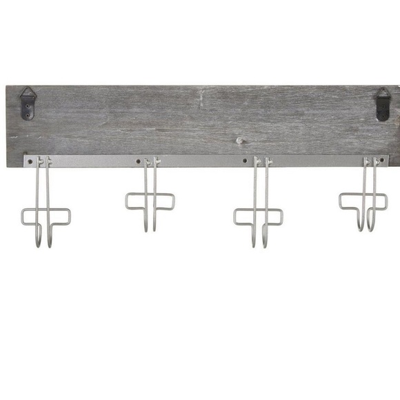 Wooden ‘Fluff & Fold’ Farmhouse 4 Hook Decorative Wall Hanger NWT - Picture 5 of 14